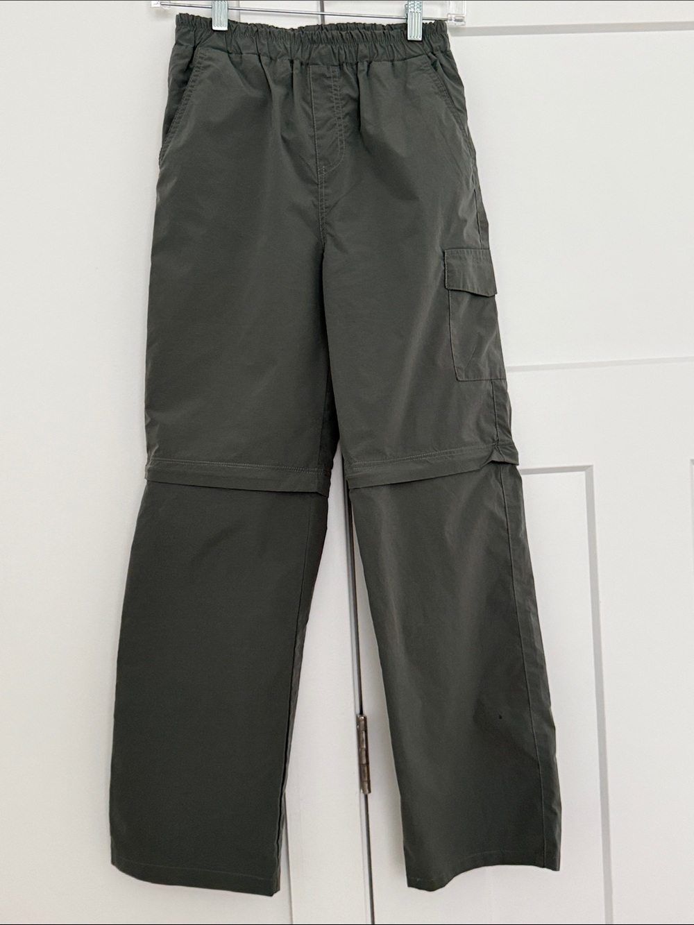 GRANDWISH Boys Convertible Cargo Pants - Dark Olive. Size 14